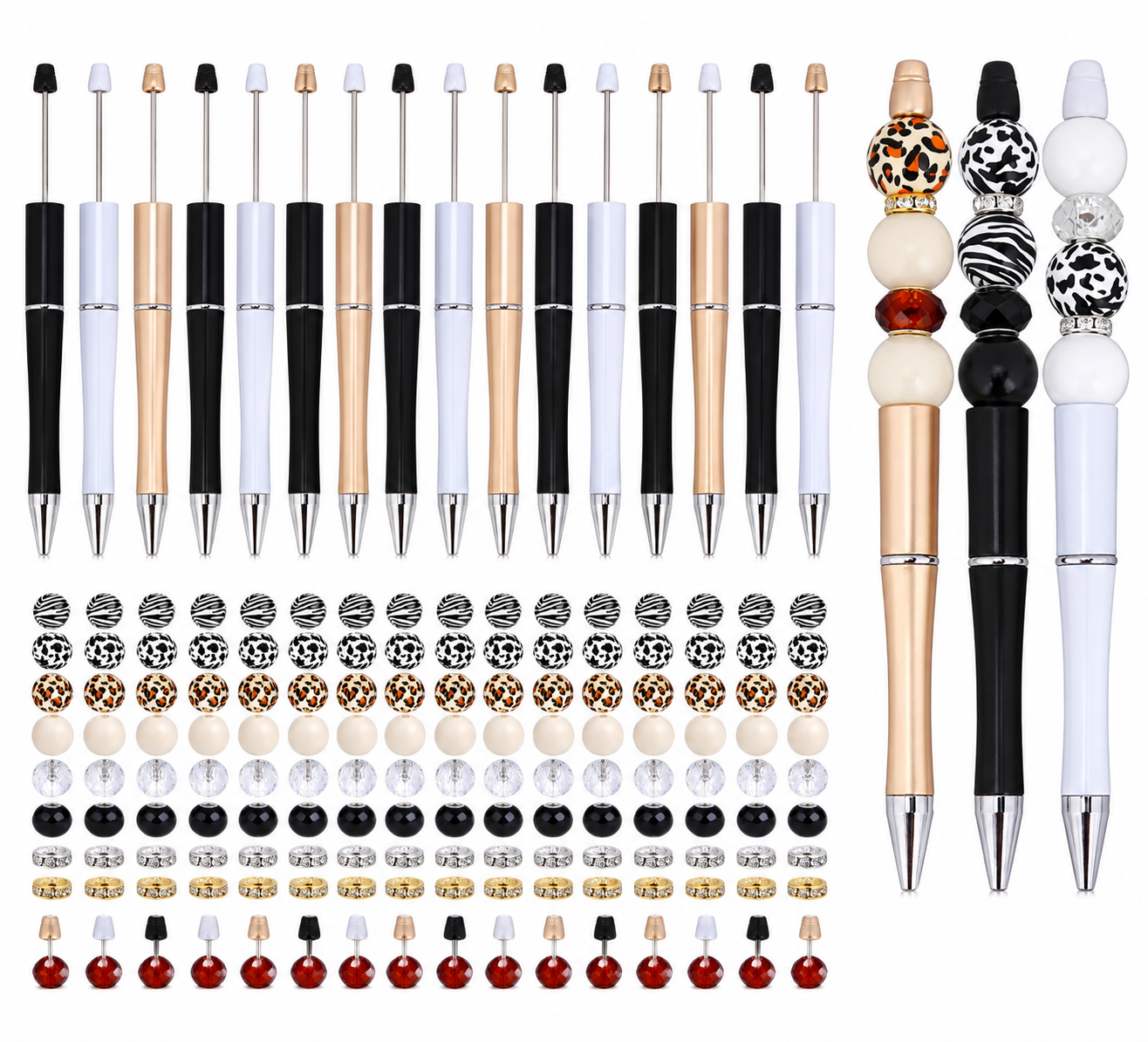Набор шариковых ручек для творчества Beadable Pens с разноцветными бусинами/с черными чернилами 16 шт. (3099674823) Набор шариковых ручек для творчества Beadable Pens с разноцветными бусинами/с черными чернилами 16 шт. (3099674823)
