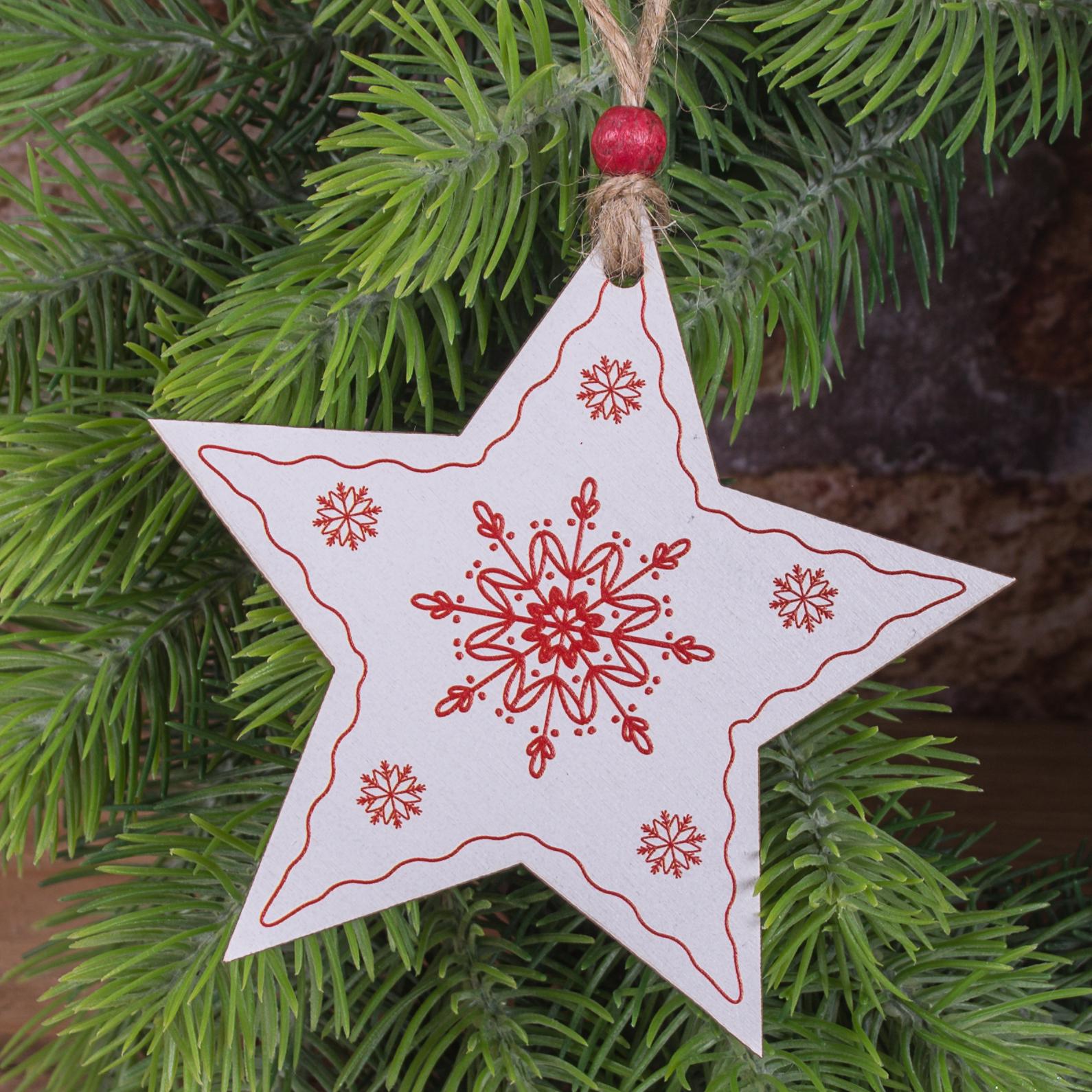 Подвесная игрушка на елку Звезда Белый (2241-1)