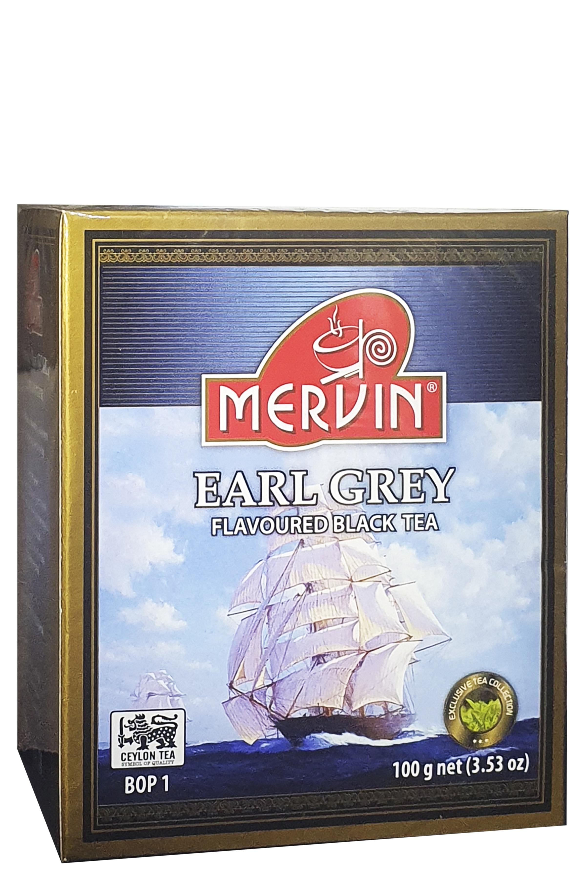 Чай черный Mervin Earl Grey с бергамотом 100 г (54754)