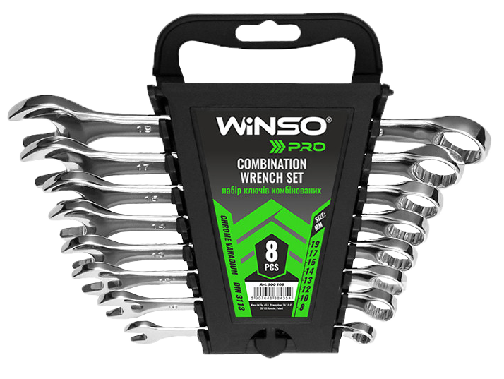Набір ключів ріжково-накидних WINSO CrV 8 од. (900108)