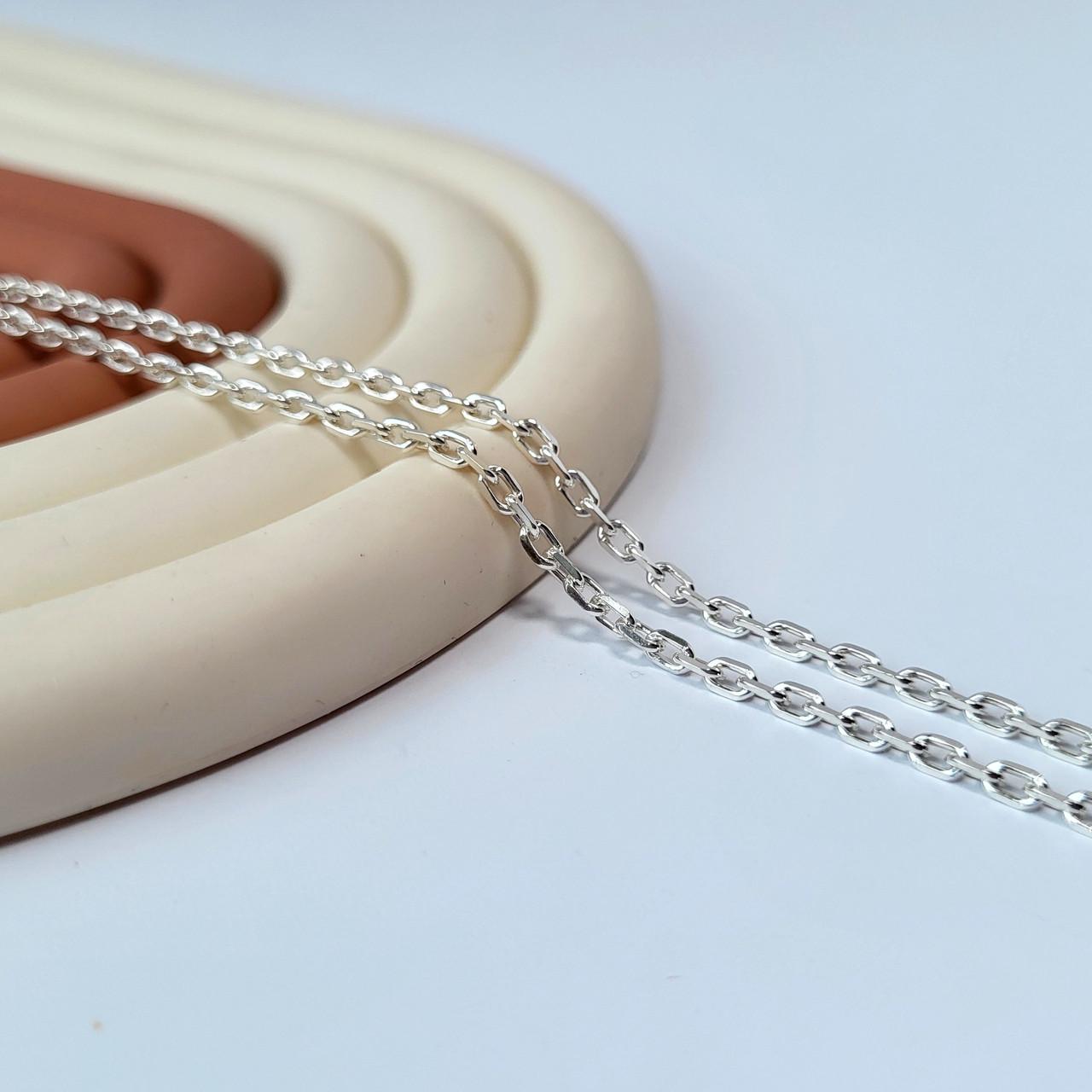 Колье Якорь 60 см 2 мм серебряный 925 пробы 7.62 г