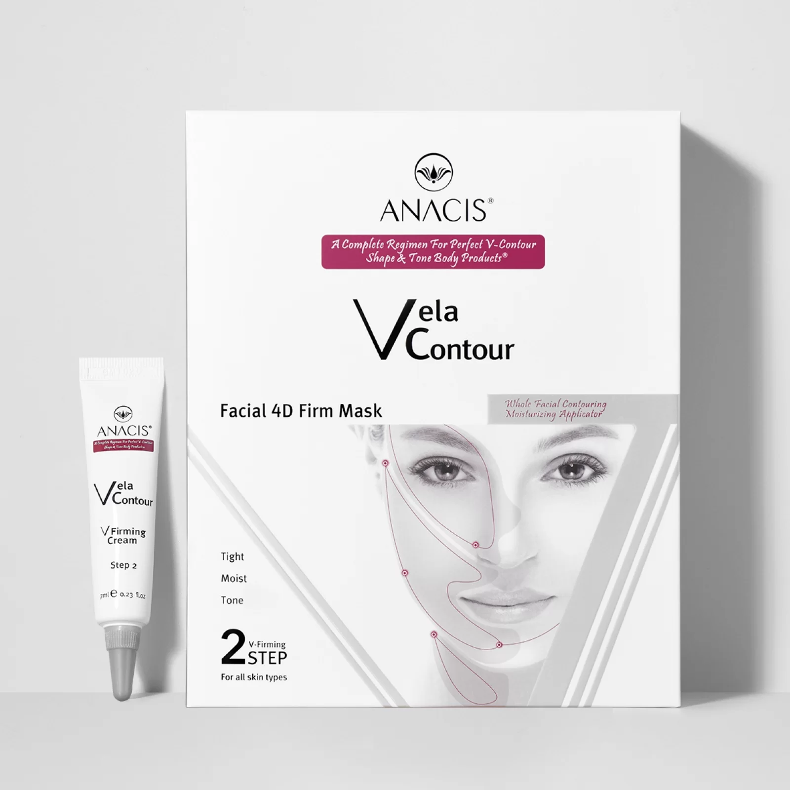 Комплекс Anacis Vela Contour Firm Mask для миттєвого ліфтингу шкіри обличчя (29170106)