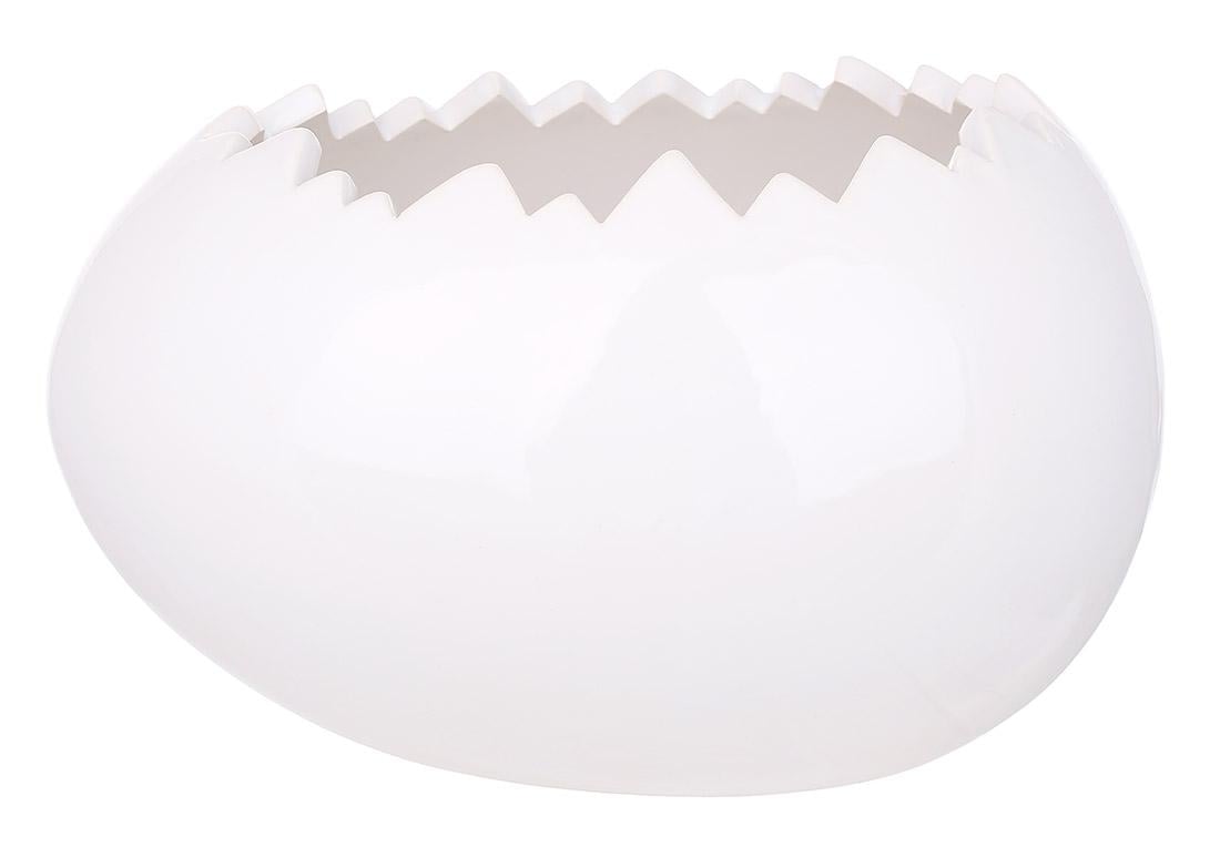 Кашпо фарфоровое BonaDi в форме яйца 17x13x10 см Белый (495-530)