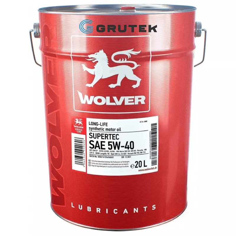 Моторное масло WOLVER SUPERTEC SAE 5W-40 20 л (10176)