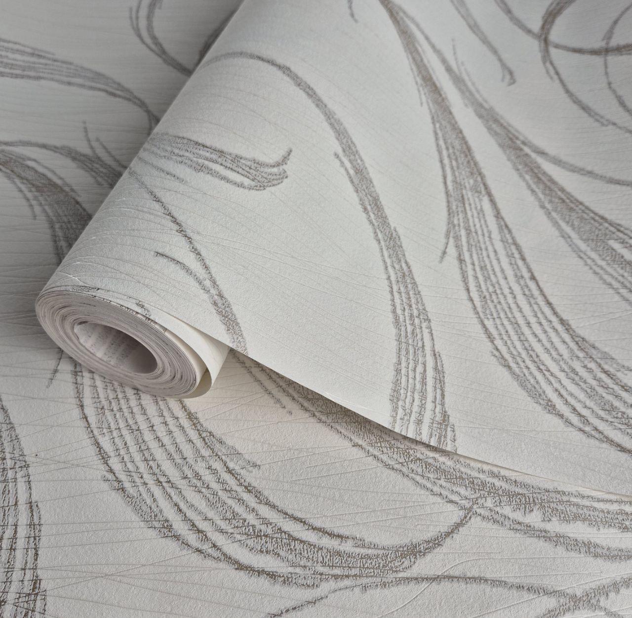 Шпалери вінілові Marburg 53437 0,53х10,05 м Молочний з коричневим (29785881) - фото 2 Шпалери вінілові Marburg 53437 0,53х10,05 м Молочний з коричневим (29785881) - фото 2