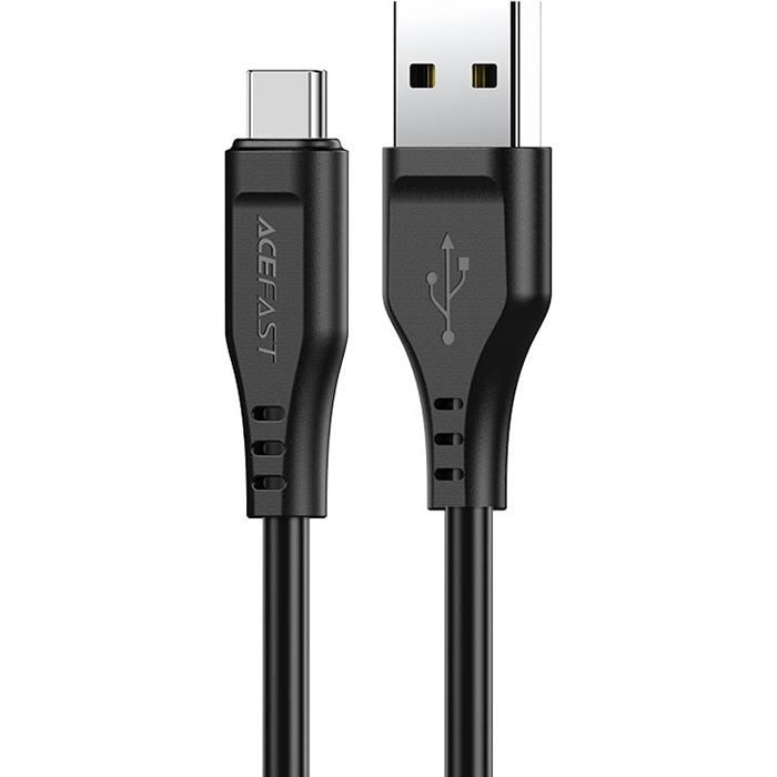 Кабель Acefast C3-04 USB 2.0 USB-A to USB-C 1,2 м 3A Black (6974316280866) - фото 1 Кабель Acefast C3-04 USB 2.0 USB-A to USB-C 1,2 м 3A Black (6974316280866) - фото 1