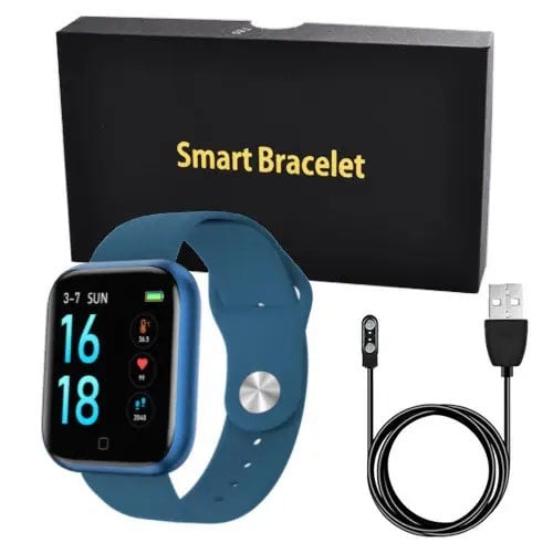 Смарт-годинник Smart Watch T80S Bluetooth 170 mAh два браслети Blue (tf4616) - фото 7