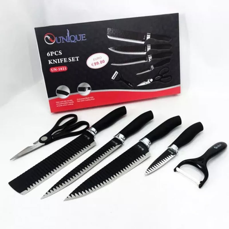 Набір ножів UNIQUE UN-1821 6 шт. (tf7237) - фото 6
