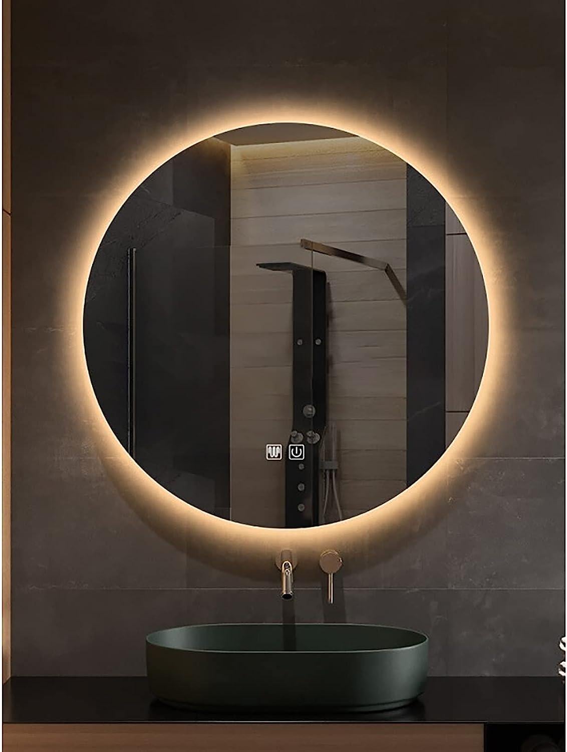 Зеркало Dim Dzerkal VITA с LED-подсветкой/сенсорным управлением/подогревом 100х100 см (13684)