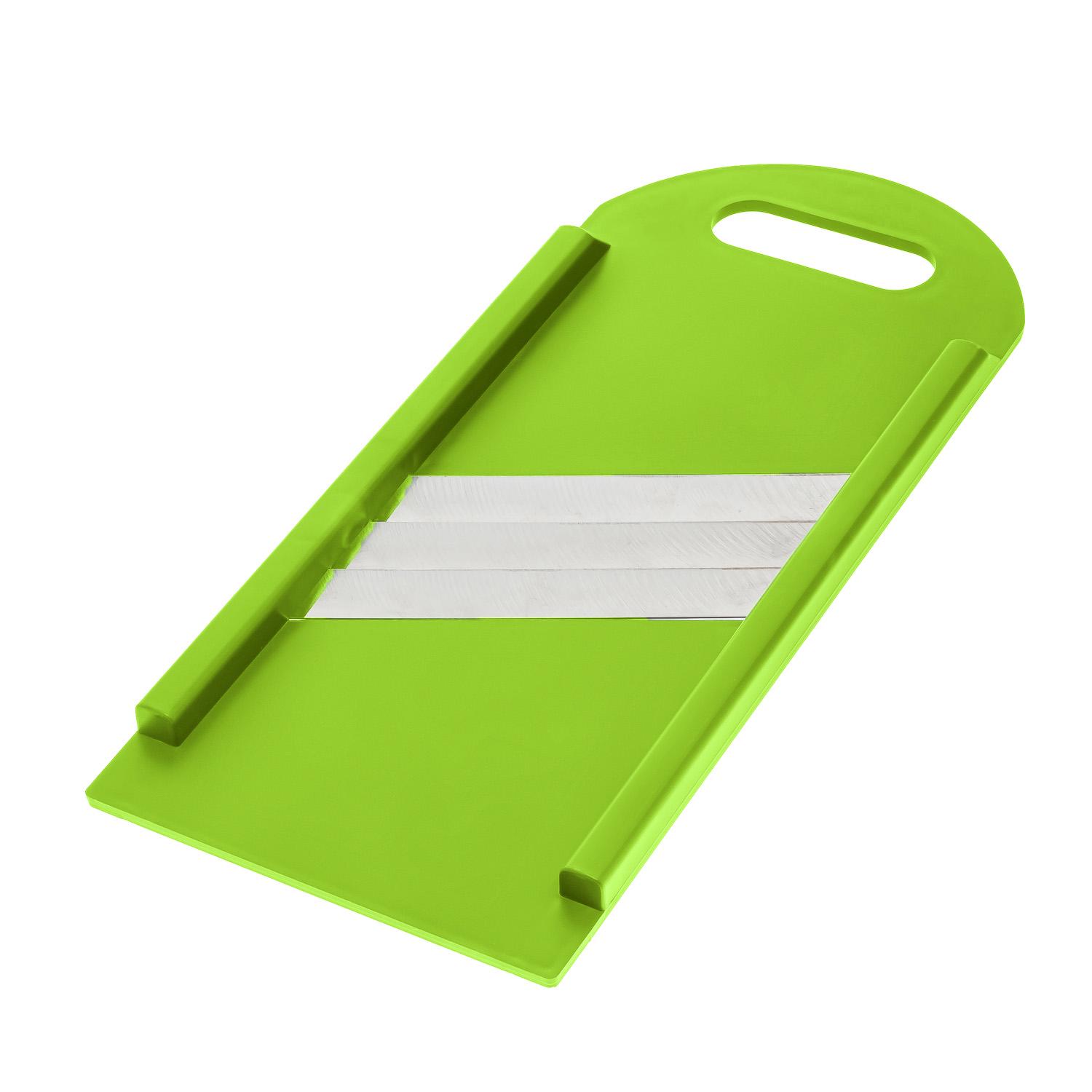Шинковка для капусты и нарезки овощей/фруктов ручная пластиковая 3 лезвия 16,5х39 см Салатовый (86937) - фото 6