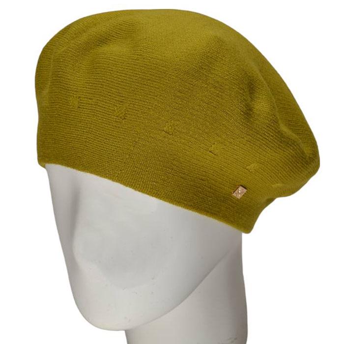 Берет женский двойной Novita Етюд L р. 57-58 Горчичный