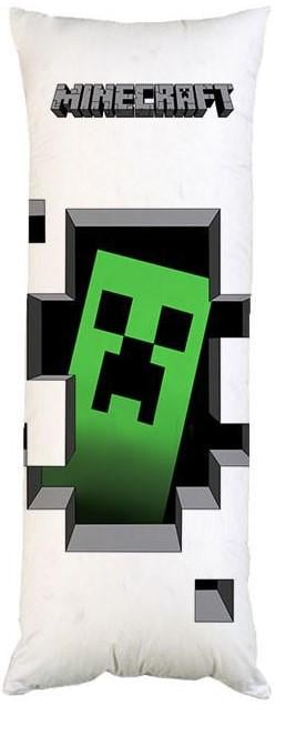 Подушка дакимакура Крипер Майнкрафт Minecraft декоративная ростовая для обнимания 40x100 см