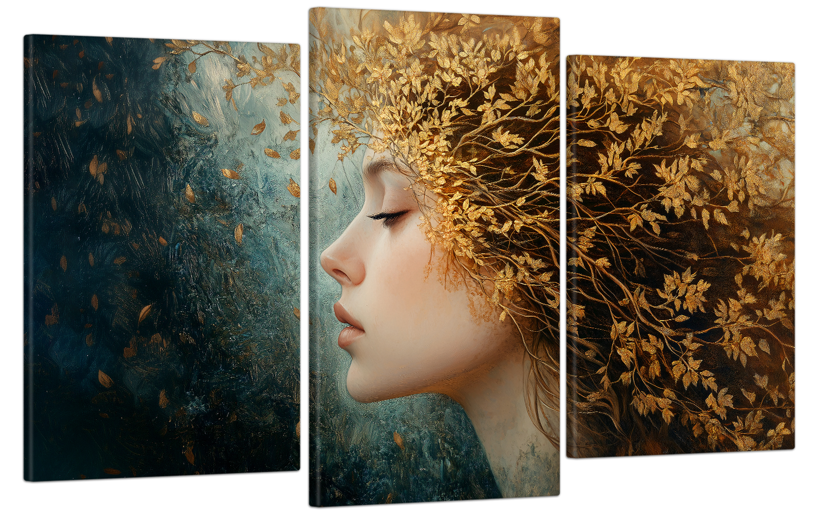 Картина на холсте МАКО загадочный взгляд осени 53x100 см (MK30567)