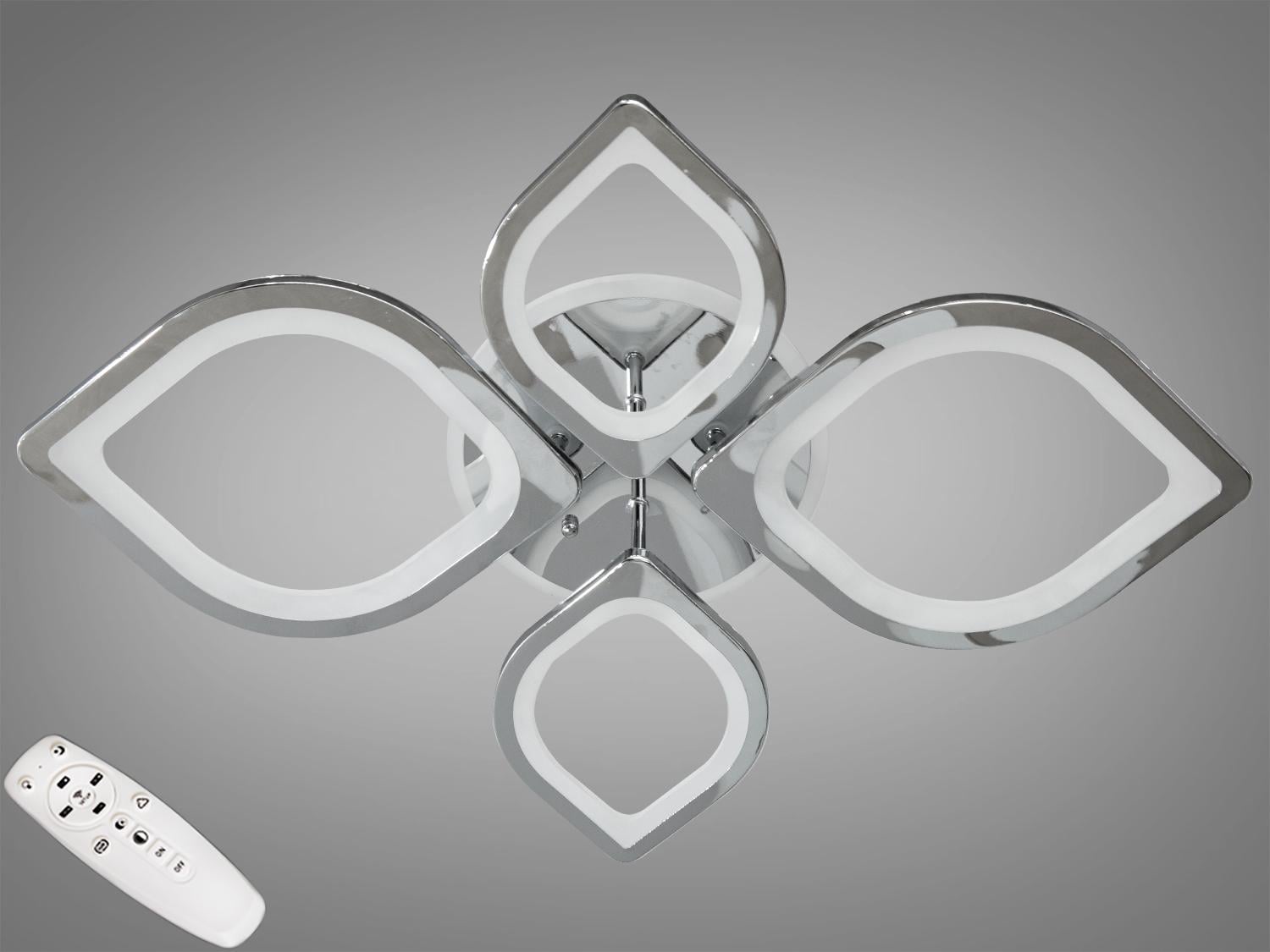 Люстра светодиодная 105 Вт Хром (8073/2+2HR 3col dim)