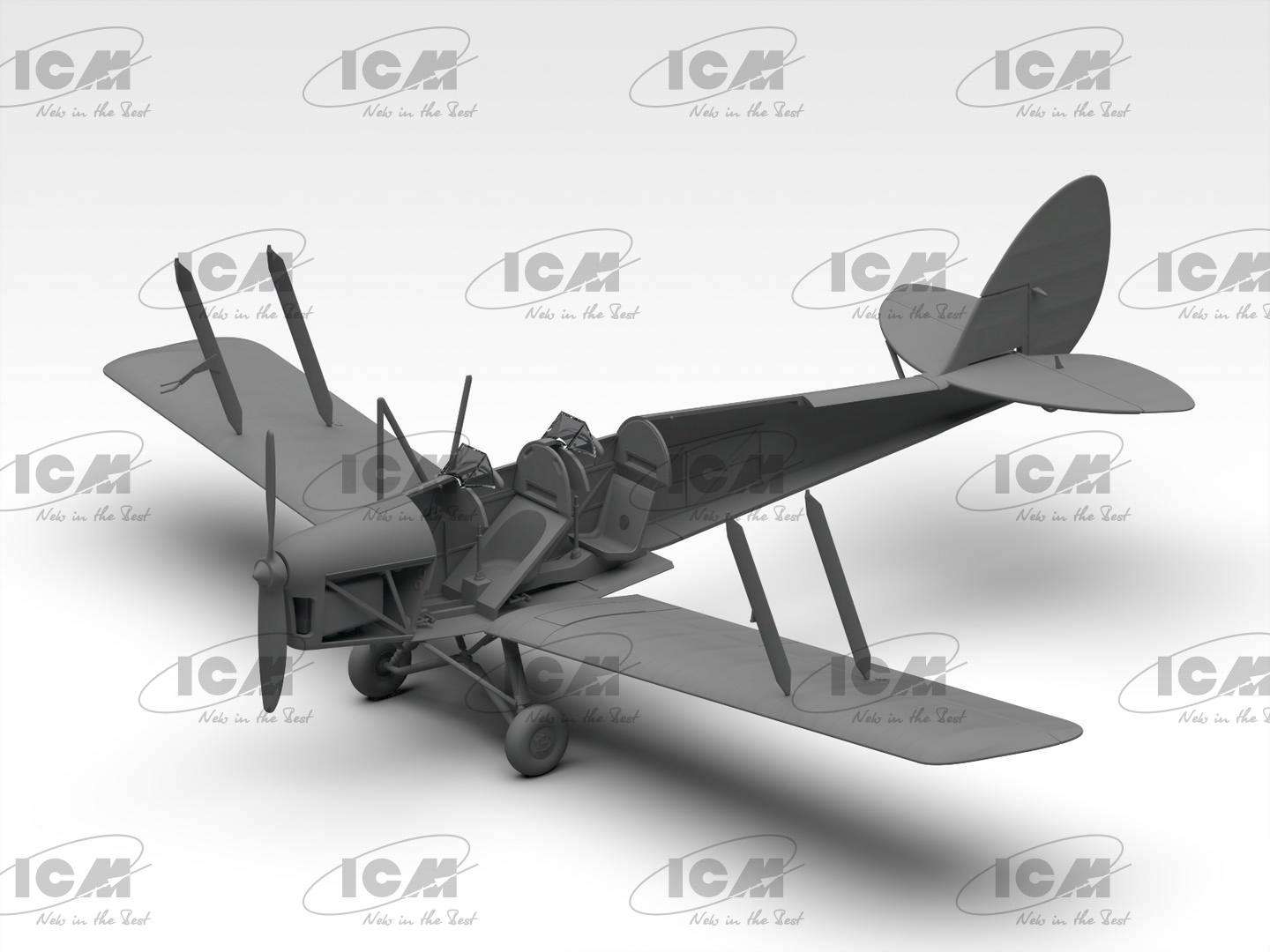 Сборная модель ICM D.H. 82A Tiger Moth британский учебный самолет (32035) - фото 10