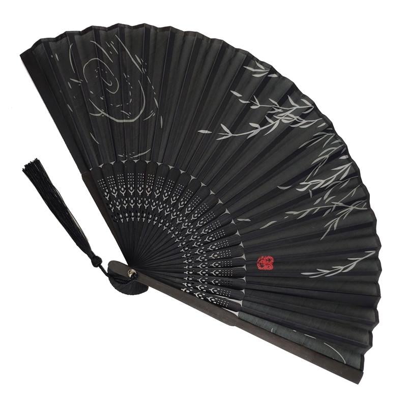 Веер деревянный 21х37 см Черный (C3285)