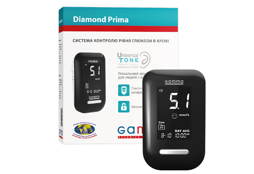Система контроля уровня глюкозы в крови GAMMA PRIMA (COM01640)