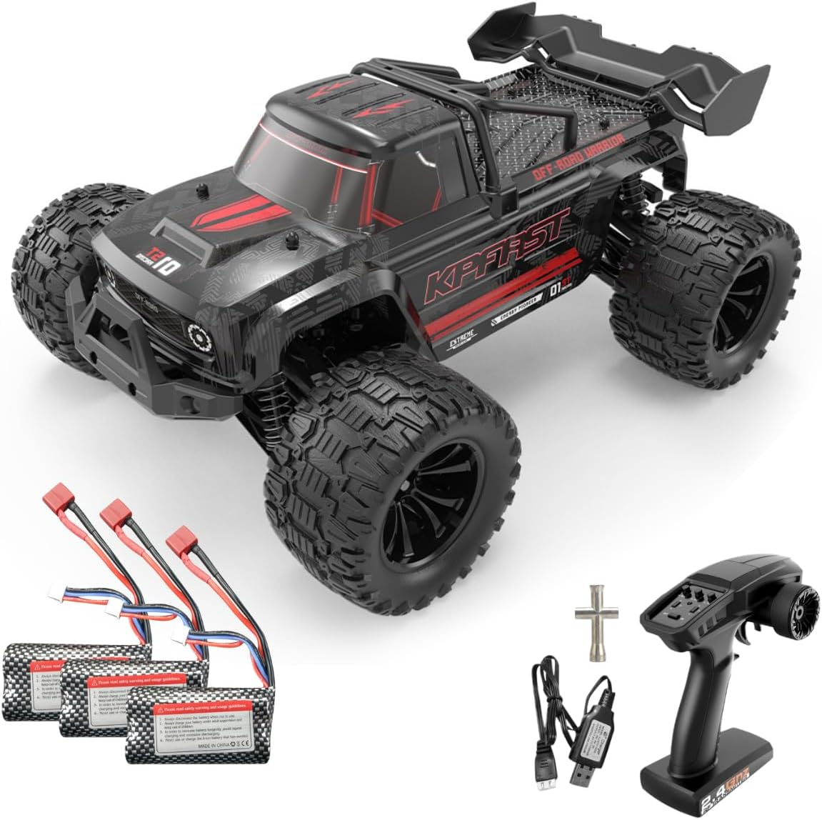 Радиоуправляемая машина KF18 4WD 60 км/час 4х4 внедорожник на пульте с 3 аккумуляторами 3S Ready (3028006022)