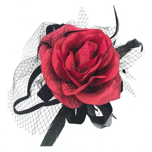 Обруч-вуалетка Ruby Rose SETA Decor 20-892RD-BLK