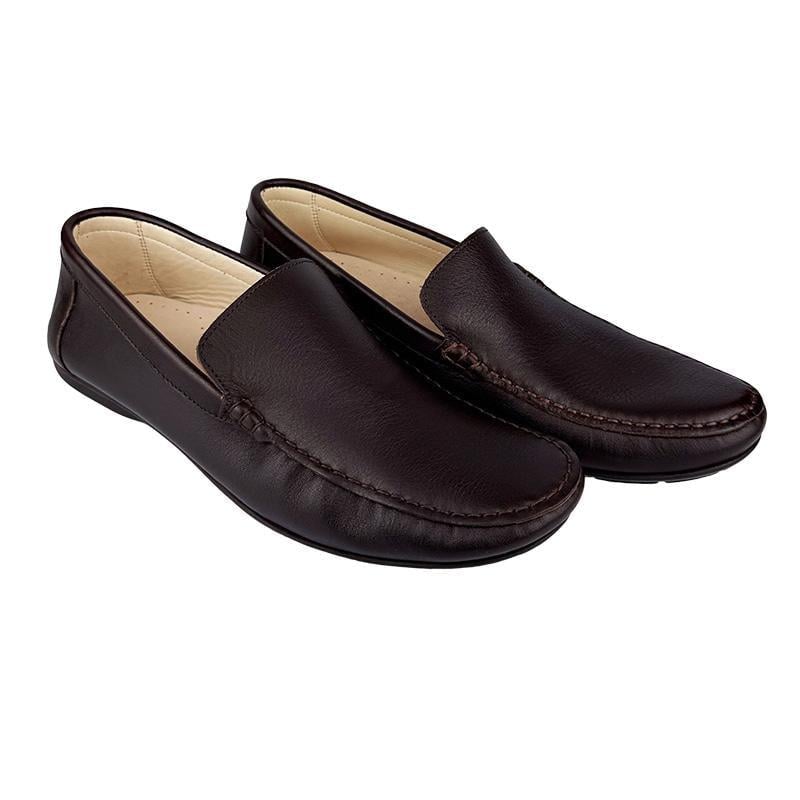 Мокасини чоловічі шкіряні N-00050 p. 41 26,5 см Коричневий - фото 3