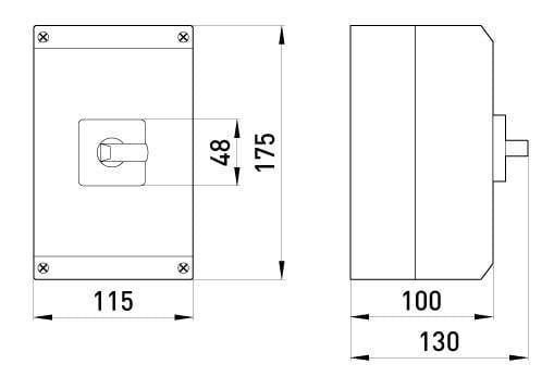 Переключатель пакетный E.NEXT e.industrial.sb.1-0-2.3.40 1-0-2 3P 40A 400V в корпусе (i0360006) - фото 2