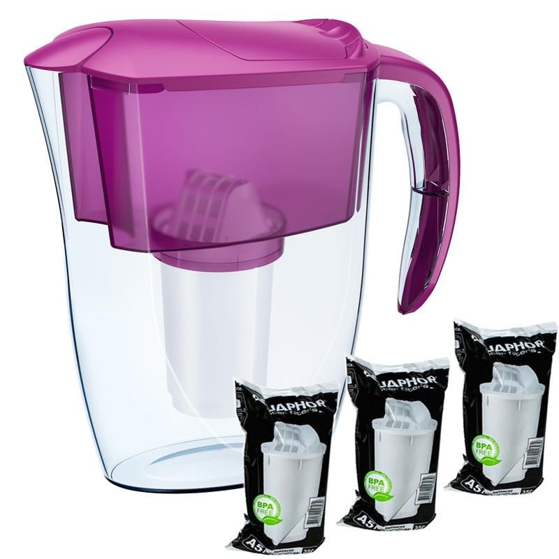 Фильтр-кувшин Аквафор Смайл три модуля A5 Цикламен (2290908997)