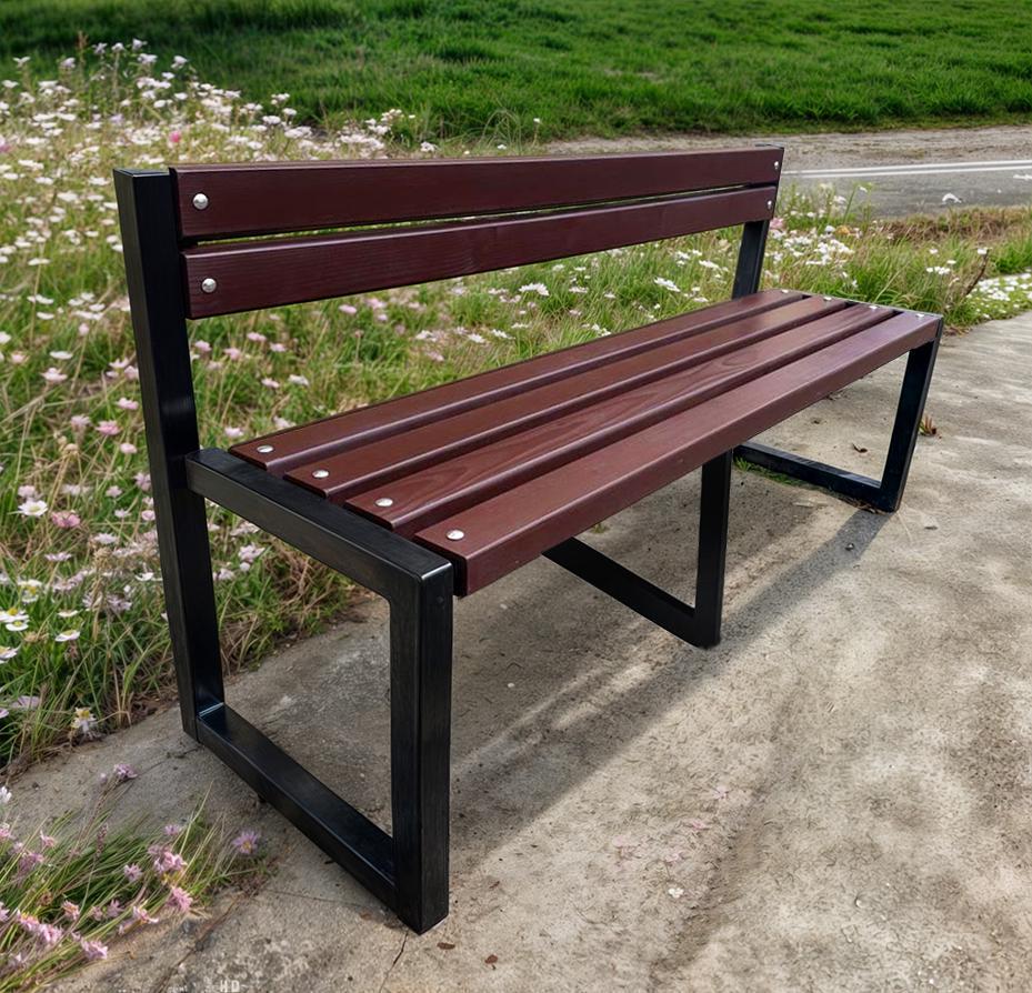 Скамейка садовая ТОБІ ШО Лофт Бенч со спинкой без подлокотников 2,2 м Каштан (25589127) - фото 1 Скамейка садовая ТОБІ ШО Лофт Бенч со спинкой без подлокотников 2,2 м Каштан (25589127) - фото 1
