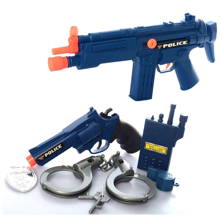 Набор полицейского Yue Qianc с автоматом наручниками и пистолетом (58074)