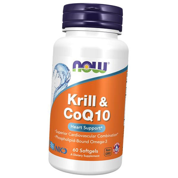 Омега 3 Now Foods Krill & CoQ10 60 гел. капс. (67128022)
