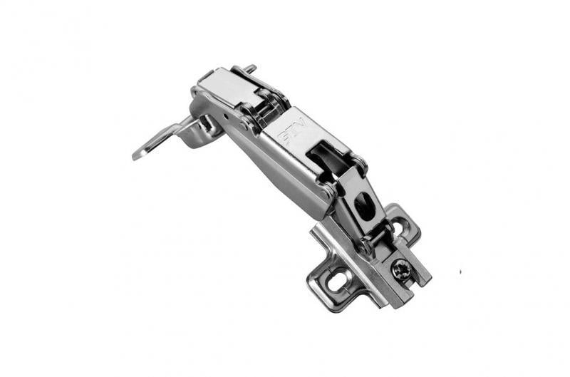 Петля GTV 165° накладная без пружины и опорная планка Н=2 без евро шурупа