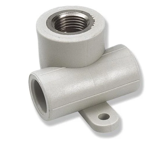 Тройник с металлической внутренней резьбой и креплением Wavin Ekoplastic 25 мм (SNKP02520X)