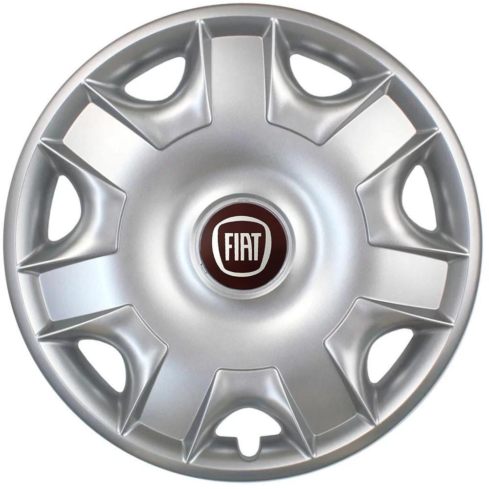 Колпаки SJS 301 с логотипом Fiat R15 4 шт. Серебристый