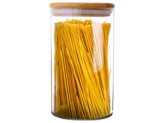 Емкость для сыпучих продуктов с деревянной крышкой 950 мл (MSN-7029-01)