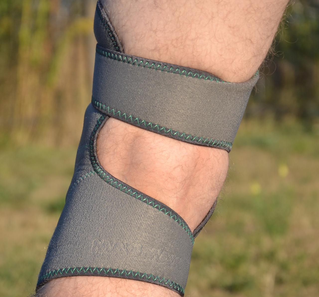Наколінник MadMax MFA-295 Zahoprene Universal Knee Support Dark grey/Green (A-012675) - фото 10