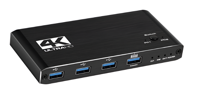 Свитч KVM на 2 компьютера Addap KVMS-02 USB HDMI 4K 60Гц