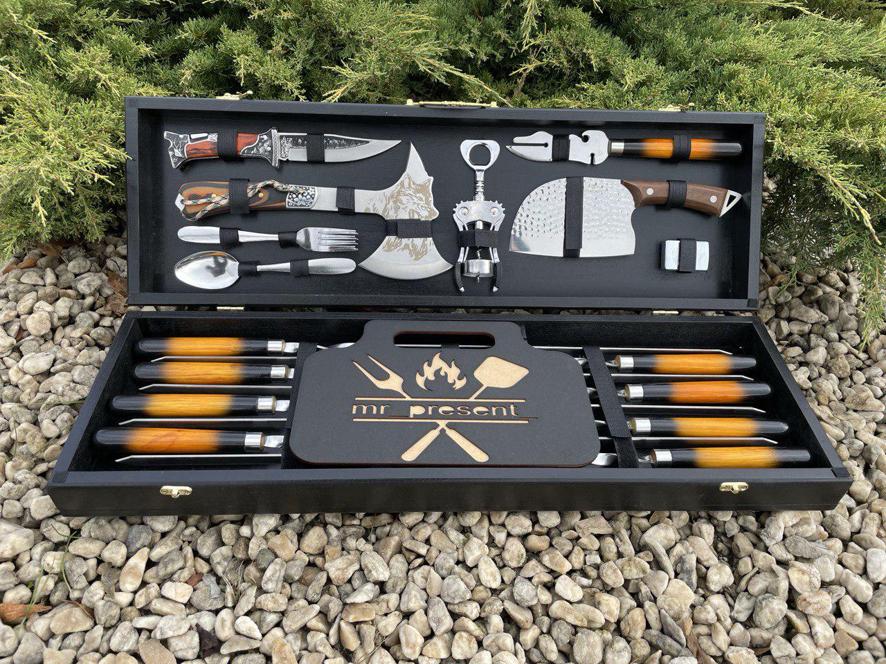 Набор шампуров в кейсе Хищник №4 XL