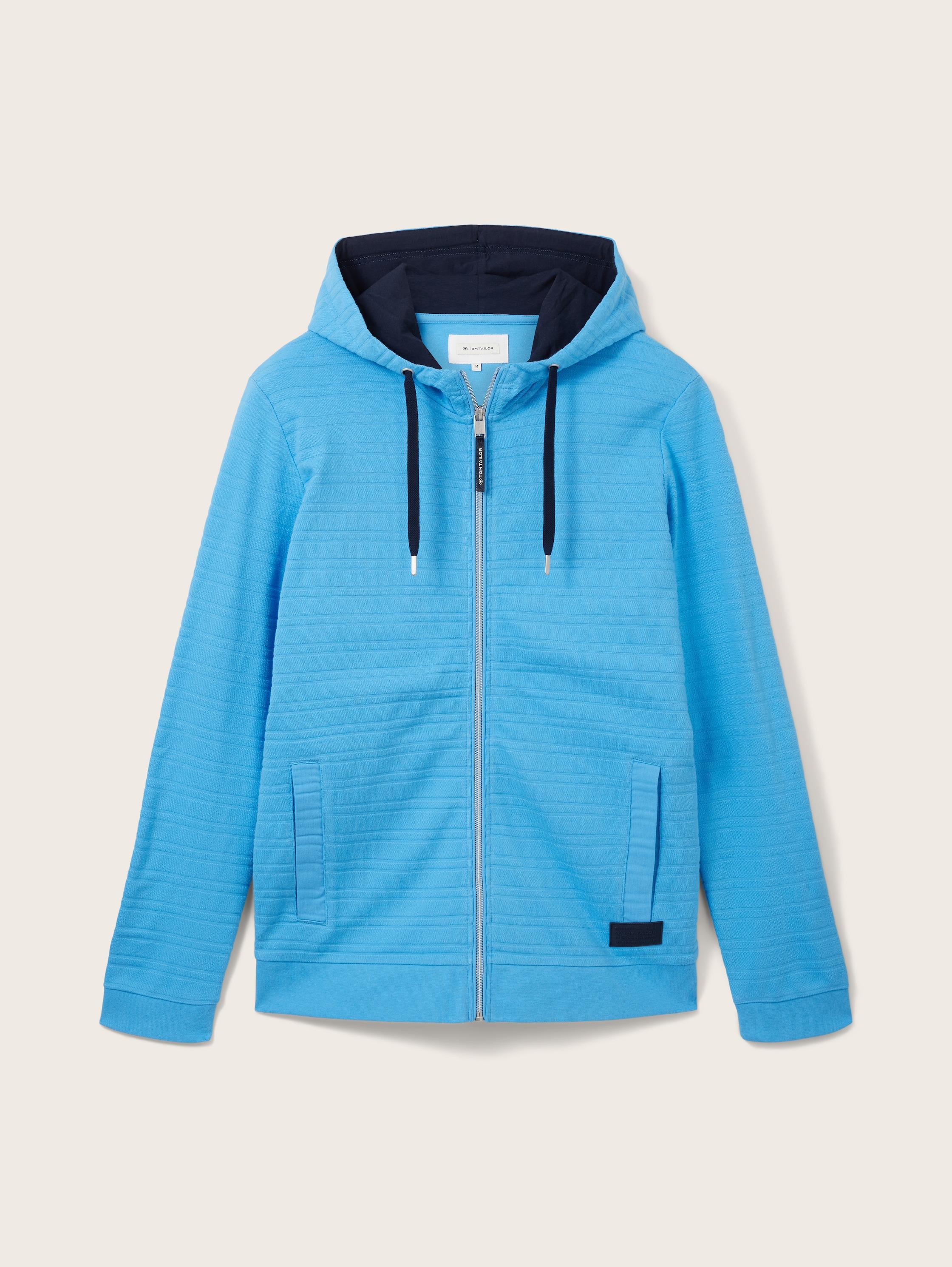 Худі Tom Tailor Textured Zip L Блакитний (21346217) - фото 2