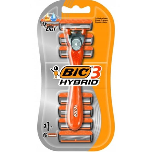 Бритва BIC 3 Hybrid з 6 змінними касетами