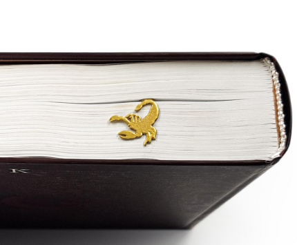 Закладка для книг Скорпіон Золотий (sp6-BM01_scopion_gold)