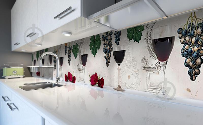 Наклейка виниловая кухонный фартук Zatarga "Красное вино" 650х2500 мм (Z181305/1)