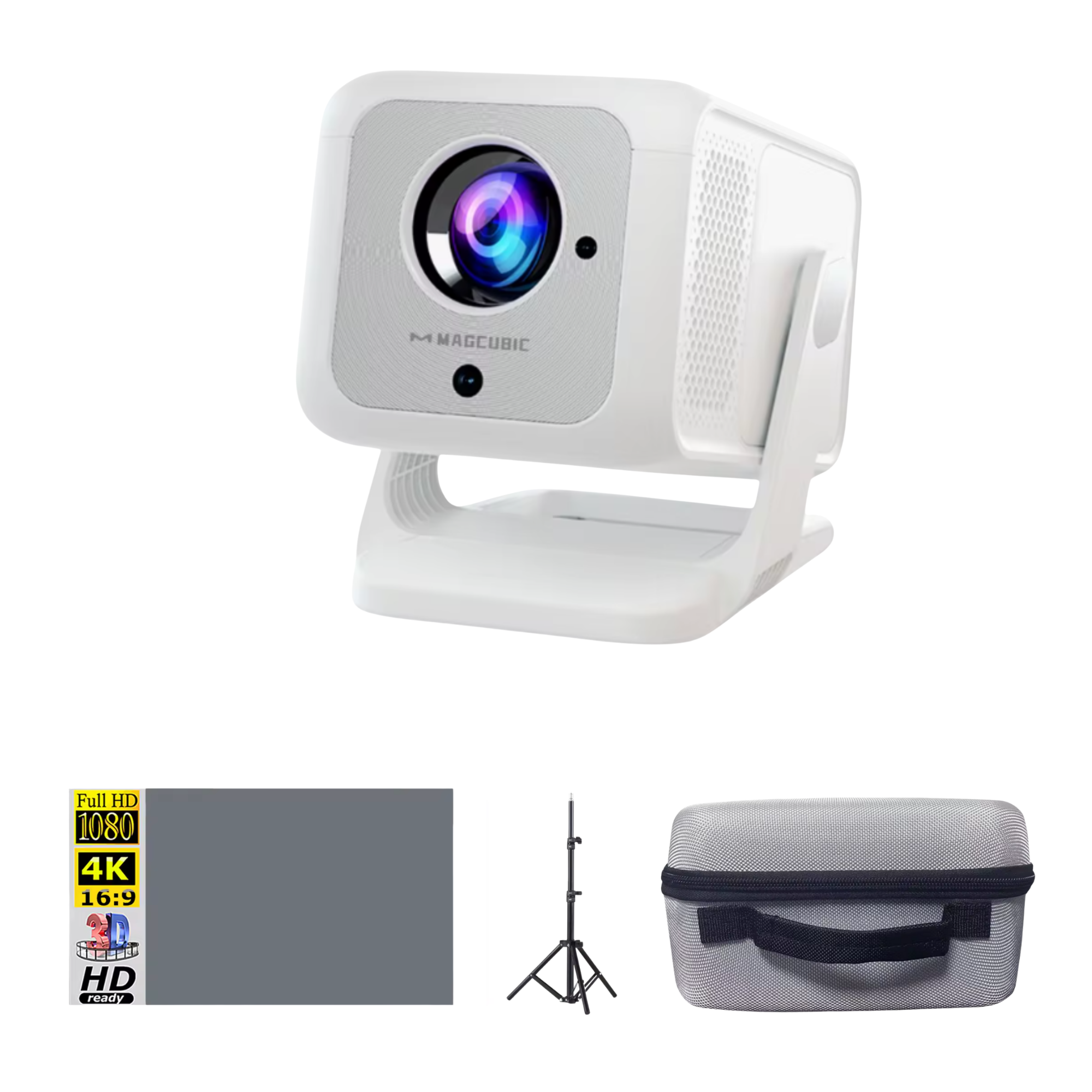 Комплект для домашнего кинотеатра проектор Magcubic HY310X/экран 100"/штатив 1,1 м/кейс для проектора (26428629) Комплект для домашнего кинотеатра проектор Magcubic HY310X/экран 100"/штатив 1,1 м/кейс для проектора (26428629)