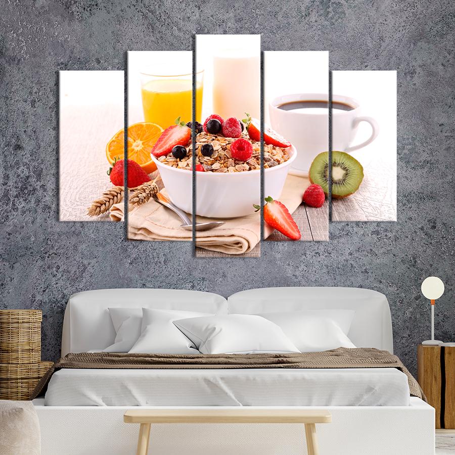 Настенний декор Здоровый завтрак с хлопьями и апельсиновым соком 187x119 см (A413-5)