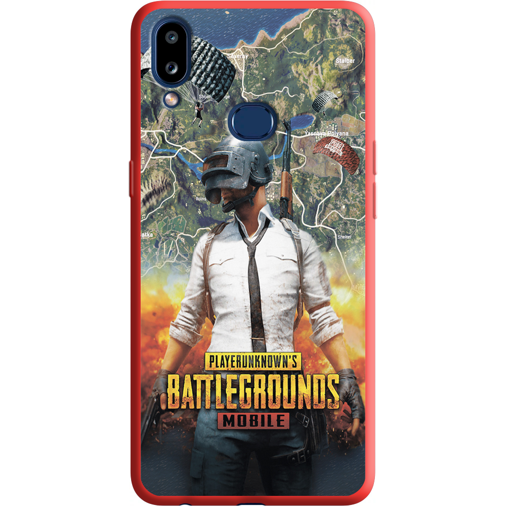 Чехол Boxface Samsung A107 Galaxy A10s PUBG Mobile Красный силикон (37944-up2309-38153)