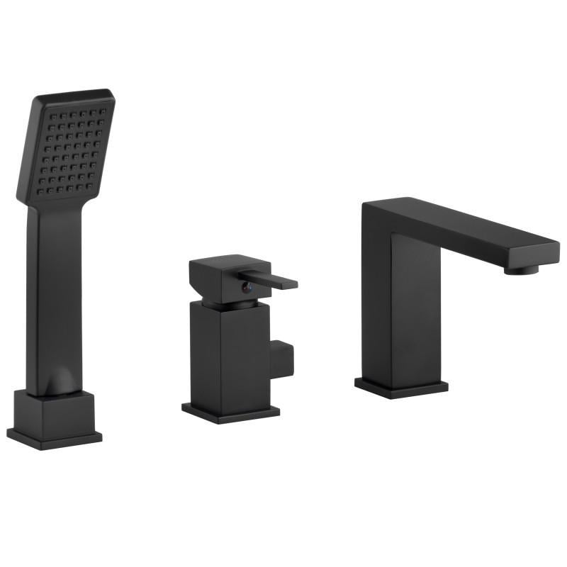 Смеситель на борт ванны Yoka BW.AFEO-BLK reac-20000000177 на три отверстия Черный (163091)