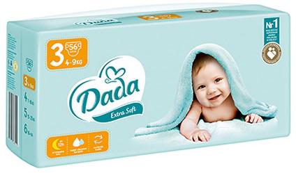 Підгузки Dada Extra Soft 3 4-9 кг 56 шт.