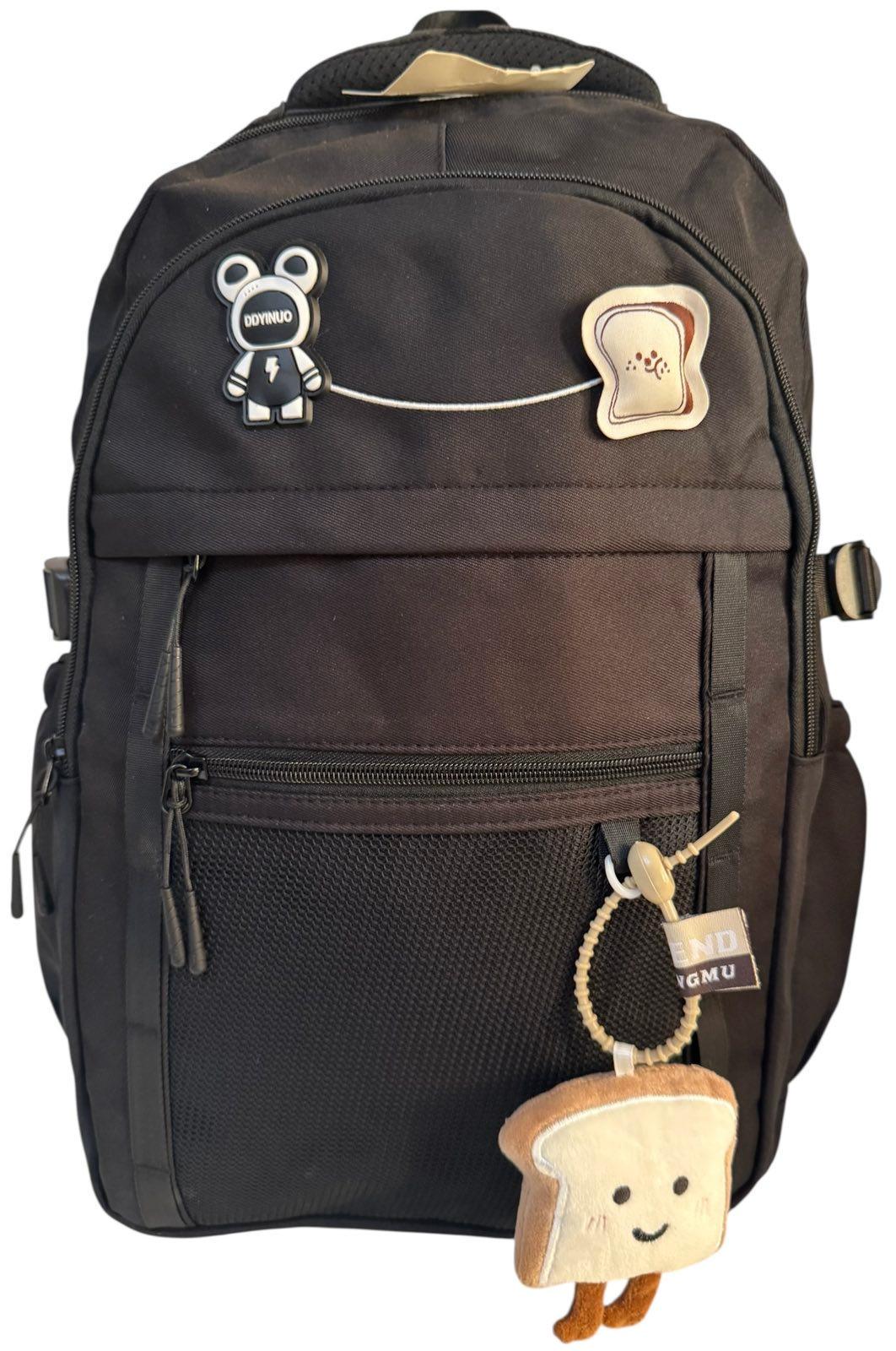 Рюкзак шкільний з трьома відділеннями Чорний (6150) - фото 3 Рюкзак шкільний з трьома відділеннями Чорний (6150) - фото 3