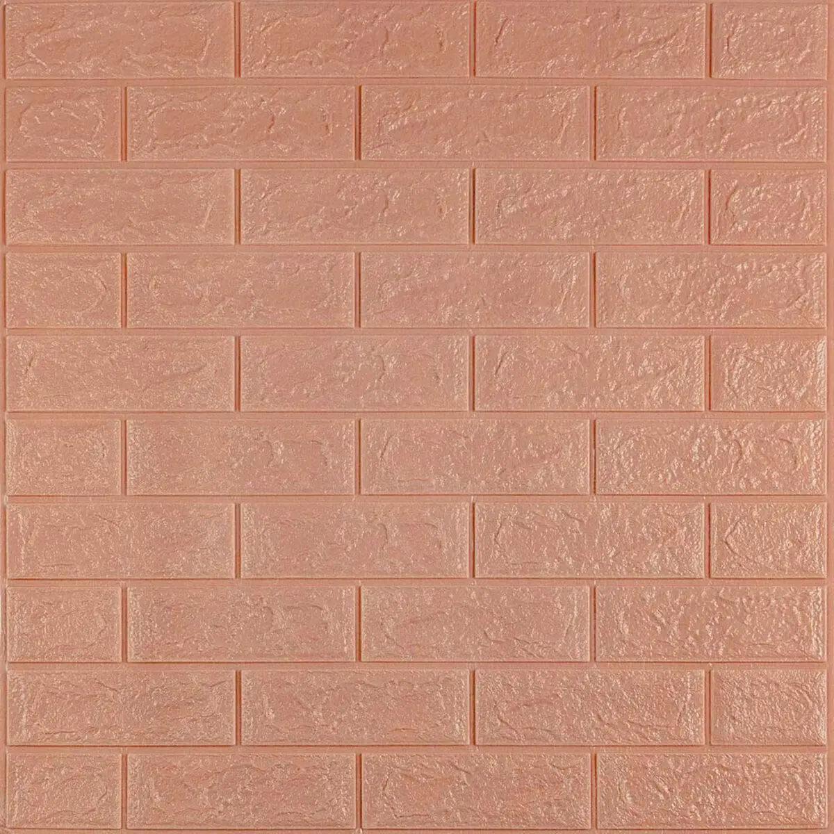 3D-панель декоративна самоклеюча під цеглу 700x770x3 мм Пудровий/Кава з молоком (BN3-005) - фото 1