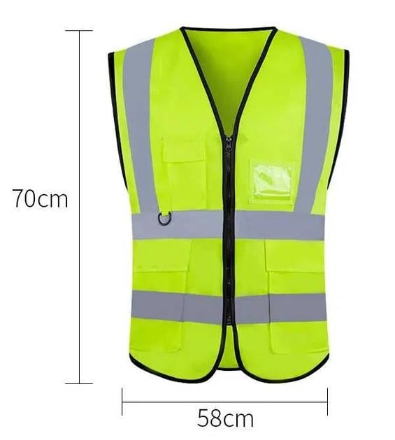 Сітловідбиваючий жилет Kayfovo HU-1495 з 3 кишенями на липучці/на блискавці ΧL Жовтий (29207) - фото 8 Сітловідбиваючий жилет Kayfovo HU-1495 з 3 кишенями на липучці/на блискавці ΧL Жовтий (29207) - фото 8