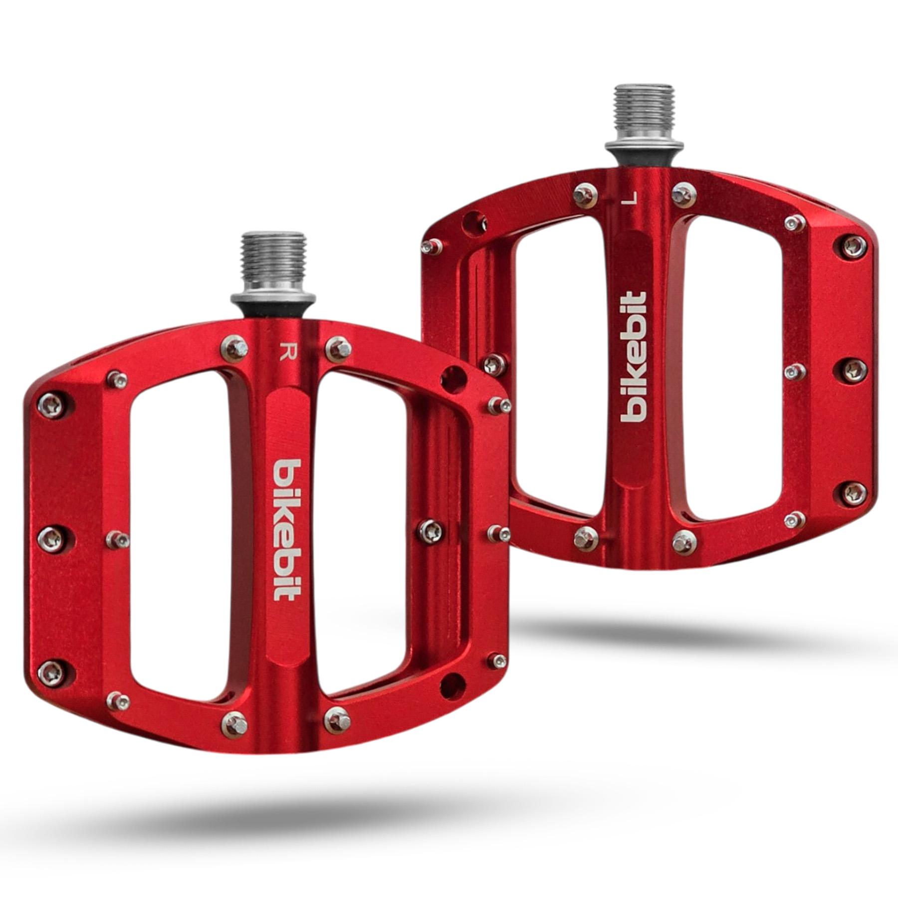 Педали велосипедные BIKEBIT JT60/3 подшипника/алюминиевые Красный (BB- JT60-5409)