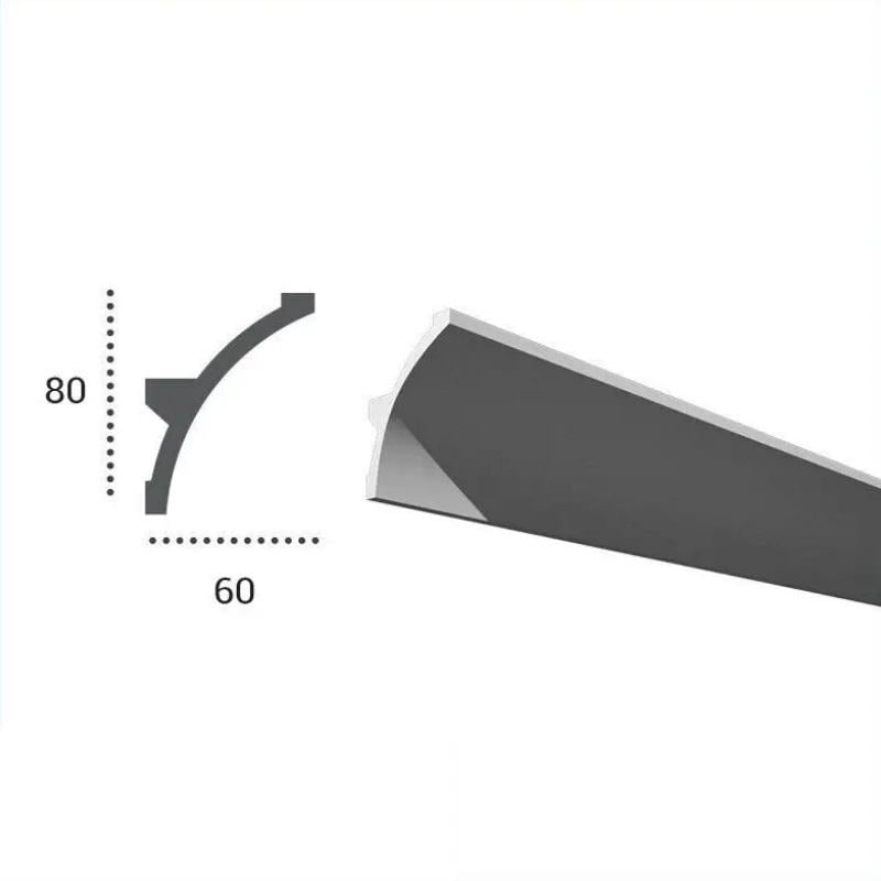 Карниз поліуретановий Tesori для LED освітлення 80x60x2000 мм (KF 702) - фото 2